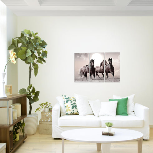 Wandbilder Wohnzimmer XXL Pferde Moderne Bilder Tiere